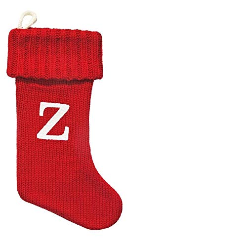 Wondershop Knit Monogram Stocking Red Z
