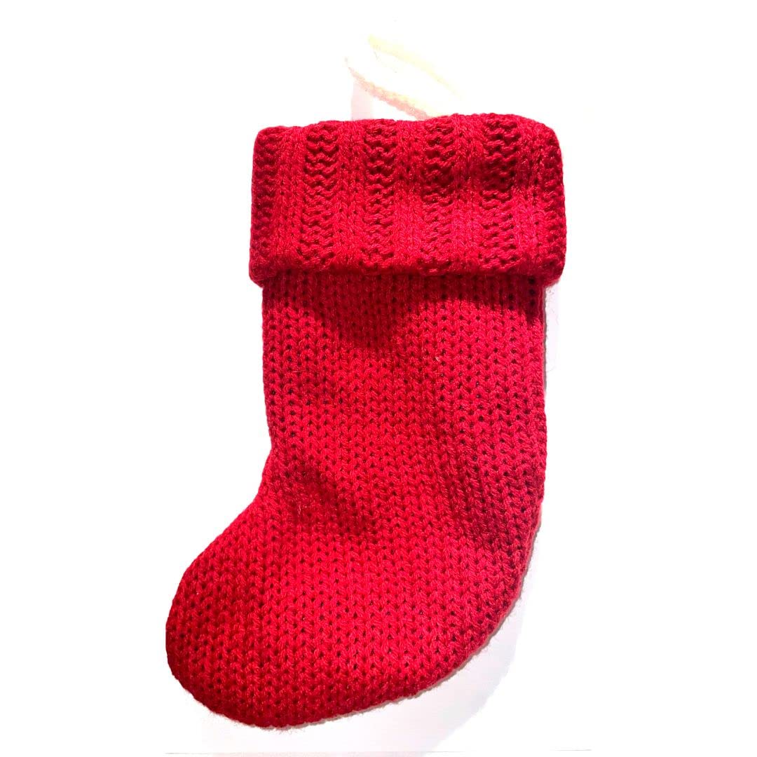 Wondershop Stocking Christmas Stockings with Initials l Mini RED Stocking Monogram Letter D 8.5" l Lettered Christmas Stockings l Monogrammed Stockings Christmas
