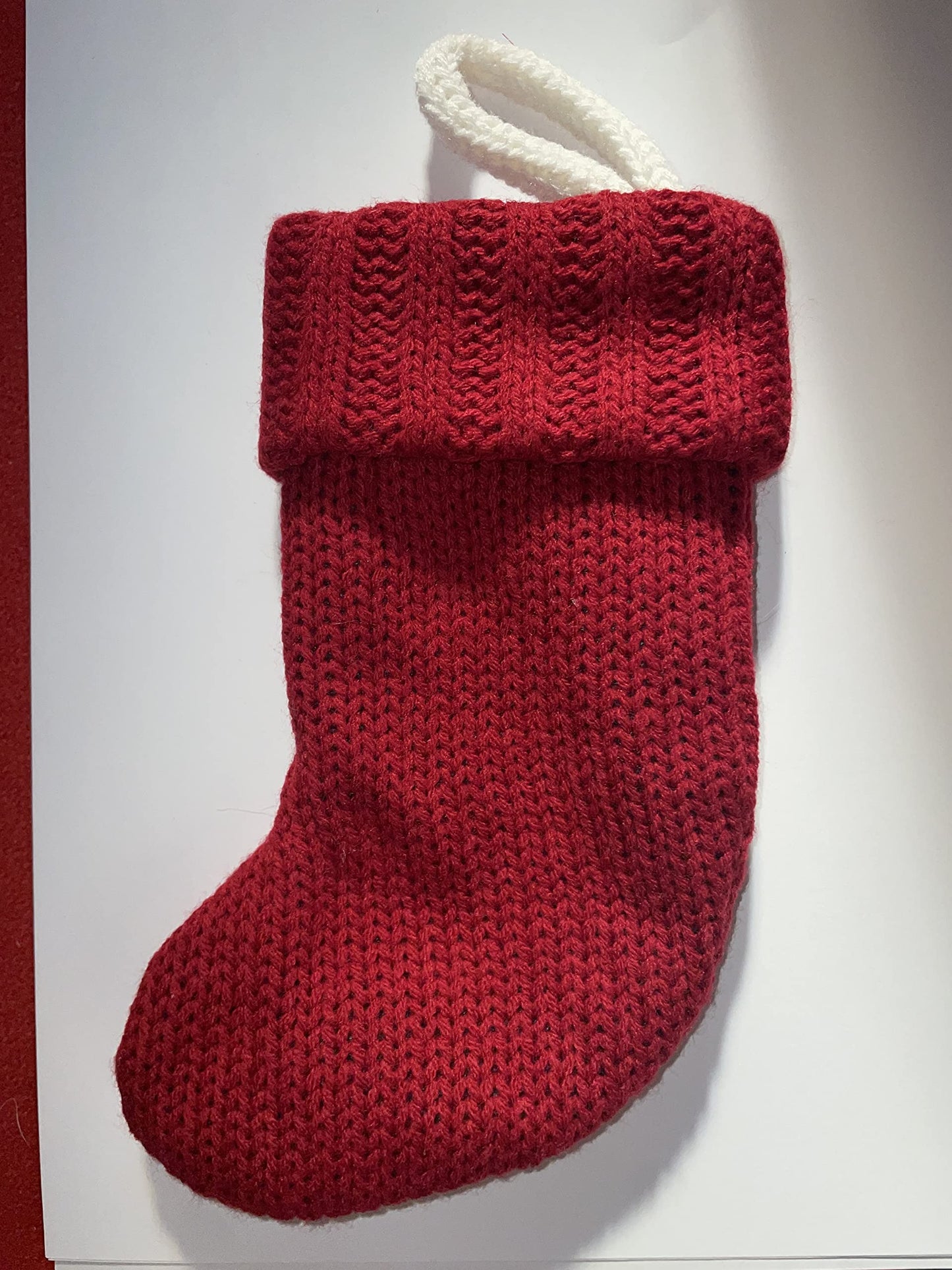 Wondershop Stocking Christmas Stockings with Initials l Mini RED Stocking Monogram Letter D 8.5" l Lettered Christmas Stockings l Monogrammed Stockings Christmas