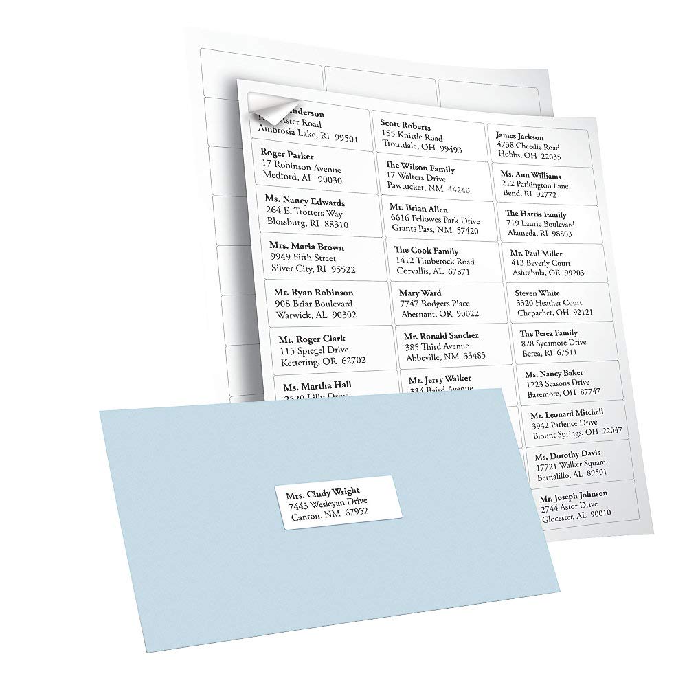 Office Depot White Inkjet/Laser Address Labels, 1in. x 2 5/8in., Box Of 3,000, 505-O004-0004