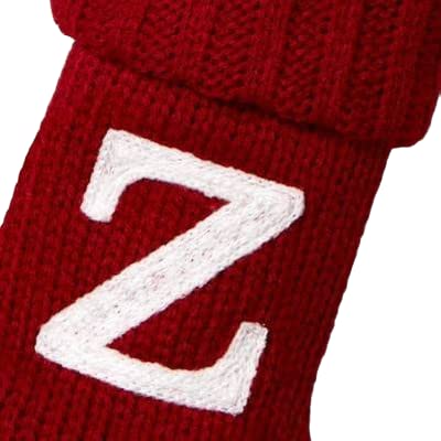 Wondershop Target Christmas Knit Mini Stocking Monogram Letter Z Red Measures 8.5" (Letter Z)
