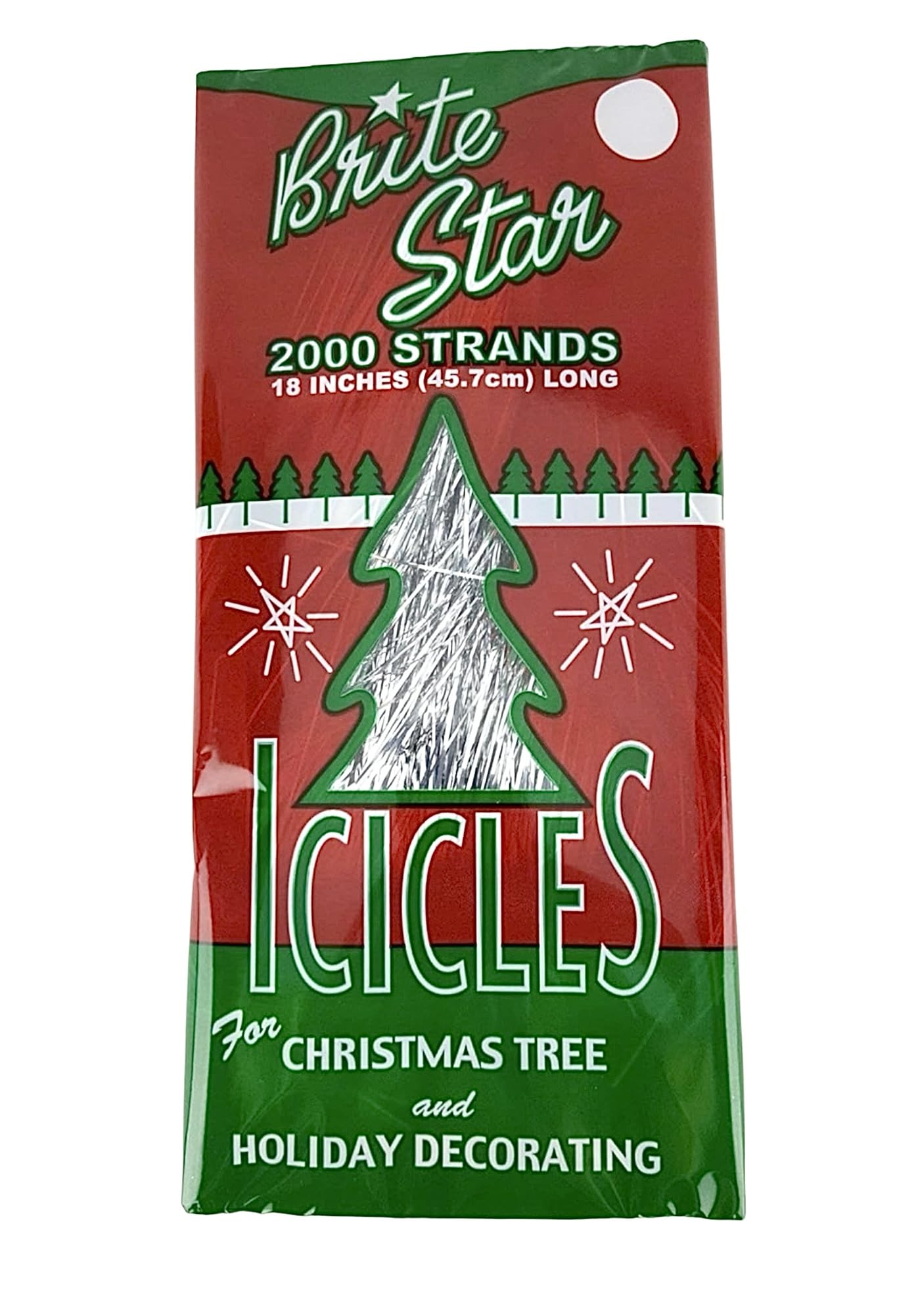 Brite Star Icicle Tinsel and Garland for Christmas Tree and Holiday Decorating