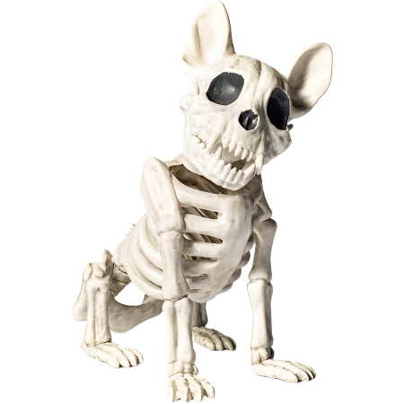 10.5" Dog Skeleton Halloween French Bulldog Dog Skeleton and Life Size Dog Skeleton for Halloween Dog Skeleton Decorations Posable Joints for Pose Skeleton Prop Indoor/Outdoor Spooky